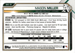 2021 Mason Miller Bowman Chrome Draft 1ST BOWMAN GREEN SPARKLE REFRACTOR 35/99 #BDC-85 Oakland A's