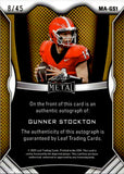 2025 Gunner Stockton Leaf Metal WHITE AUTO 08/45 AUTOGRAPH #MA-GS1 Georgia Bulldogs