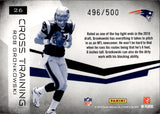 2010 Rob Gronkowski Panini Rookies & Stars CROSS TRAINING ROOKIE 496/500 RC #26 New England Patriots