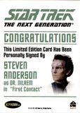 2011 Steve Anderson as Dr. Nilrem Rittenhouse The Complete Star Trek: The Next Generation Series 1 AUTO AUTOGRAPH #_STAN First Contact 1
