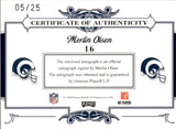 2008 Merlin Olsen Panini National Treasures SIGNATURE PATCHES AUTO 05/25 AUTOGRAPH #16 Los Angeles Rams HOF