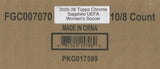 2025-26 Topps UEFA Women's Champions League Chrome Soccer Sapphire, 10 Box Case *RELEASES 7/17*