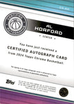 2024 Al Horford Topps Chrome PURPLE REFRACTOR AUTO 19/55 AUTOGRAPH #CA-AH Boston Celtics