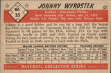 1953 Johnny Wyrostek Bowman Black and White #35 Philadelphia Phillies BV $40