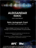 2025 Aleksandar Rakic Topps Midnight UFC SHIRT AUTO 07/75 AUTOGRAPH #VRA-AR Light Heavyweight