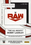 2022 "The All Mighty" Bobby Lashley Panini Immaculate WWE JUMBO MAT 67/99 RELIC #RC-BLH Monday Night Raw