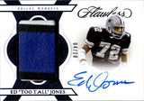 2025 Ed "Too Tall" Jones Pannini Flawless SAPPHIRE BLUE PATCH AUTO 04/10 AUTOGRAPH RELIC #PA-ETTJ Dallas Cowboys HOF