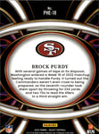 2022 Brock Purdy Panini Select PHENOMENON ROOKIE RC #PHE-18 San Francisco 49ers