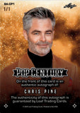 2025 Chris Pine Leaf Pop Century GOLD AUTO 1/1 ONE OF ONE AUTOGRAPH #BA-CP1 Wonder Woman