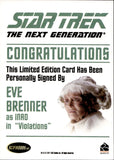 2011 Eve Brenner as Inad Rittenhouse The Complete Star Trek: The Next Generation Series 1 AUTO AUTOGRAPH #_EVBR Violations 2