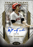 2022 Carl Yastrzemski Topps Tier One TALENT AUTO 18/75 AUTOGRAPH #T1TA-CY Boston Red Sox HOF