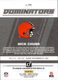 2021 Nick Chubb Panini Donruss DOMINATORS AUTO 08/25 AUTOGRAPH #D9 Cleveland Browns