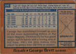 1978 George Brett Topps #100 Kansas City Royals HOF 2