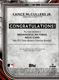 2022 Lance McCullers Jt. Topps Museum MEANINGFUL MATERIALS JERSEY 15/50 RELIC #MMR2-LM Houston Astros