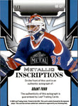 2025 Grant Fuhr Leaf Metal GOLD SUPER PRISMATIC METALLIC INSCRIPTIONS "COCO" AUTO 1/1 ONE OF ONE AUTOGRAPH #MI-GF1 Edmonton Oilers HOF