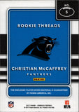 2017 Christian McCaffrey Panini Donruss GREEN FOIL ROOKIE THREADS JERSEY RELIC RC #5 Carolina Panthers
