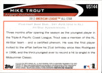 2012 Mike Trout Topps Update SP PHOTO VARIATION #US144 Anaheim Angels
