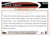 2012 Mike Trout Topps Update SP PHOTO VARIATION #US144 Anaheim Angels