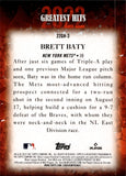 2023 Brett Baty Topps '22 GREATEST HITS ROOKIE BLACK 042/299 RC #22GH3 New York Mets