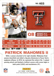 2017 Patrick Mahomes Panini Score ROOKIE RC #403 Kansas City Chiefs *NRMT CORNERS*