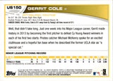 2013 Geritt Cole Topps Update EMERALD FOIL ROOKIE RC #US150 Pittsburgh Pirates 2
