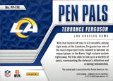 2025 TerranceFerguson Panini Donruss Elite ROOKIE PEN PALS PURPLE INK AUTO AUTOGRAPH #PP-TFE Los Angeles Rams