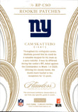 2025 Cam Skattebo Panini Flawless ROOKIE HOLO SILVER PATCH 09/20 RELIC RC #RP-CSO New York Giants