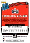 2018-19 Shai Gilgeous-Alexander Panini Donruss ROOKIE Los Angeles Clippers #162 1