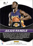 2014-15 Julius Randle Panini Prizm HOLO SILVER ROOKIE FRESHMAN PHENOMS RC #7 Los Angeles Lakers