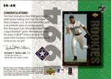 2002 Alex Rodriguez Upper Deck Authentics RETRO UD STAR ROOKIE JERSEY RELIC #SR-AR Seattle Mariners