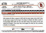 2024 Victor Scott II Topps Chrome REFRACTOR ROOKIE AUTO 386/499 AUTOGRAPH #AC-VIS St. Louis Cardinals