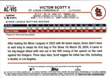 2024 Victor Scott II Topps Chrome REFRACTOR ROOKIE AUTO 386/499 AUTOGRAPH #AC-VIS St. Louis Cardinals