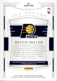 2018-19 Reggie Miller Panini National Treasures ALL-DECADE JERSEY 72/99 RELIC #ADM-RM Indiana Pacers HOF