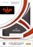 2022 AJ Styles Panini Immaculate WWE RED STANDOUT MEMORABILIA SHIRT 07/25 RELIC #SM-AJS Monday Night Raw