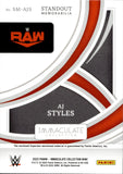 2022 AJ Styles Panini Immaculate WWE RED STANDOUT MEMORABILIA SHIRT 07/25 RELIC #SM-AJS Monday Night Raw
