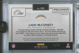 2024 Ladd McConkey Panini One ROOKIE PRECISION JUMBO PATCH AUTO 29/99 AUTOGRAPH RELIC RC #309 Los Angeles Chargers