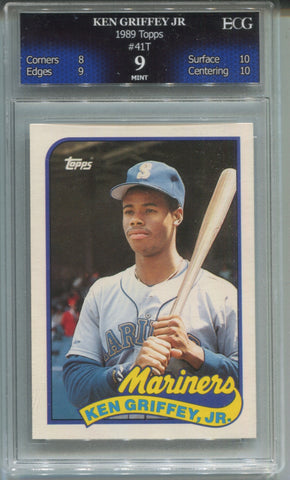 1989 Ken Griffey Jr. Topps Traded ROOKIE RC ECG 9 #41T Seattle Mariners HOF 3036