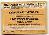 2023 Adley Rutschman Topps Series 2 BLACK ROOKIE 1988 DESIGN JERSEY 172/199 RELIC RC #88R-ARU Baltimore Orioles