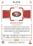 2022 Brock Purdy Panini Chronicles Photogenic BRONZE ROOKIE RC #PH-36 San Francisco 49ers