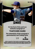 2025 Thatcher Hurd Leaf Metal BLACK PULSAR AUTO 1/1 AUTOGRAPH #BA-TH1 New York Yankees