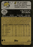 2022 Joe Ryan Topps Heritage High Number ROOKIE IMAGE VARIATION RC #370 Minnesota Twins