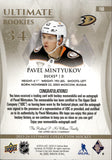 2023-24 Pavel Mintyukov Upper Deck Ultimate ROOKIE PATCH AUTO 15/49 AUTOGRAPH RELIC RC #150 Anaheim Ducks