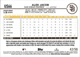 2024 Alek Jacob Topps Update YELLOW CRACKLE FOIL ROOKIE 42/50 RC #US66 San Diego Padres