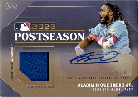 2024 Vladimir Guerrero Jr. Topps 2023 POSTSEASON PERFORMANCE JERSEY AUTO 19/25 AUTOGRAPH RELIC #PPAR-VG Toronto Blue Jays