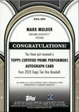 2023 Mark Mulder Topps Tier One PRIME PERFORMERS AUTO 031/249 AUTOGRAPH #PPA-MM Oakland A's