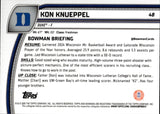 2024-25 Kon Knueppel Bowman University Chrome 1ST BOWMAN PURPLE LAVA REFRACTOR ROOKIE RC #48 Charlotte Hornets