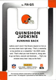 2025 Quinshon Judkins Panini Donruss ROOKIE PHENOM JERSEY AUTO 54/99 AUTOGRAPH RC #PJA-QJS Cleveland Browns
