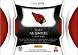 2022 Trey McBride Panini Certified ORANGE FRESHMAN FABRIC ROOKIE PATCH AUTO 158/199 AUTOGRAPH RELIC RC #239 Arizona Cardinals