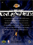 2000-01 Kobe Bryant Upper Deck Game Jersey Edition UNLEASHED! #U8 Los Angeles Lakers HOF