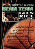 1992-93 Glen Rice Topps Stadium Club MEMBERS ONLY BEAM TEAM #8 Miami Heat